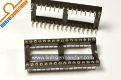 Chân đế IC DIP28 tròn, lõi đồng, loại to