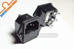 ổ cắm AC 3 chấu kèm cầu chì