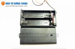 Khay pin AAA có nắp và công tắc - 2 Cell