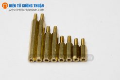Đế đồng, ốc vít M2.5*30+6mm 2 đầu đực - cái