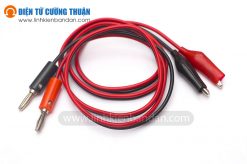 Dây cáp 2 đầu kẹp cá sấu và Đầu bắp chuối 4mm